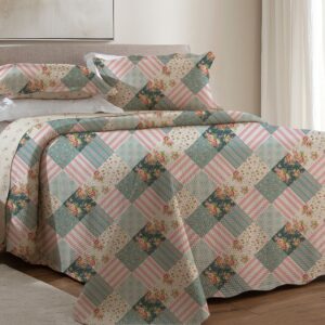 KIT COLCHA ROZAC MARKET QUEEN ESTAMPADO